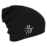 Fan-O-Menal Textilien Longbeanie Slouch-Beanie Mütze Chinesiches Zeichen 54476 Farbe Navy