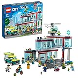 LEGO 60330 City Krankenhaus mit Krankenwagen, Rettungshubschrauber und 12 Mini-Figuren für Kinder ab 7 Jahren, Spielzeug mit Stadt-Geb