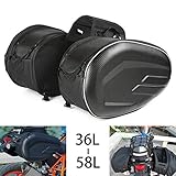 Motorrad Seitentaschen,Seitentaschen Motorrad,36L-58L,Motorrad Seitensatteltaschen Motorrad Satteltasche Großvolumige Koffer Rear Seat Mehrzweck Erweiterbare, Gepäcktaschen w