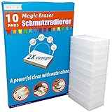 Schmutzradierer wand magic eraser schmutzradierer schwamm 10 Radierschwamm ,2X Plus Stärke reinigung einfach mit wasser,Entfernen problemlos hartnäckigen Schmutz und Fleck