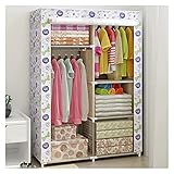 HONGYIFEI2021 Garderobe Kleiderspeicherorganisator Kleiderschrank Aufbewahrungskleiner Tragbare Schrank Organizer Tragbare Kleiderschrank mit Vliesstoff und Hängestange Schranksysteme (Color : B)