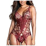 Frauen Sexy Einteiliger Bikini Aus Mesh-Kunstleder Mit Hohlem Reißverschluss Weihnachten Hochzeitsgeschenke Dessous Set Jumspsuit Nachtwäsche Babydoll Lingerie S