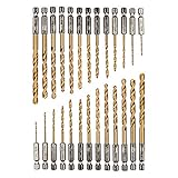 26 teiliges Titan Bohrerset, Sechskantschaft Schnellbohrkronen, 1,5-6,5 mm Schnellarbeitsstahl, Titan-beschichteter HSS Bohrersatz, Schnellwechsel, 1/4'Sechsk
