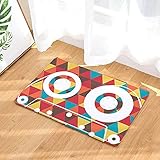 OPLJ Klassischer Kameradruck 3D-Teppich für Treppenstufen, Innentürmatten, rutschfeste waschbare Fußmatten, Fußmatten A16 50x80