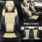 Karstry Sitzbezüge Auto Autositzbezüge Universal Set für Mercedes Benz Marco Polo Horizon Marco Polo Exclusive AMG Line V 250 BlueTEC E Concept. Auto Zubehör, Beige Delux