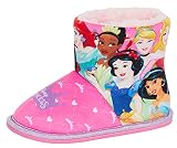 Disney Mädchen Prinzessin Hausschuhe Stiefel Kinder Kunstfell gefüttert Glitzer Fleece Booties, rose, 34 EU