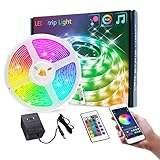 HWGING LED Strip, 20m LED Streifen, Farbwechsel LED Lichterkette mit Fernbedienung, App-Steuerung, für die Beleuchtung von Haus, Party, Zuhause, Bett, Schlafzimmer,TV, Kü