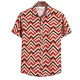 Hemd Herren Sommer Loose Moderner Urban Shirt Herren Hawaii Urlaub Sandstrand Style Hemd Herren Mode Lässig Surfen Tops Herren Kent Kragen Knopfleiste Kurzarm Shirt H