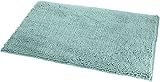 Amazon Basics - Badteppich, Hochflor, rutschfest, Mikrofaser, 53 x 86 cm, Meeresgrü