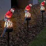 Yunweisi Solar Garten Licht LED Outdoor Rasen Ornament Angetrieben Garten Vogel Form Beleuchtung Wasserdicht Neuheit Lampe Tier Form Lampe Solar Papagei Einfügen Boden Landschaft Licht Harz Handwerk