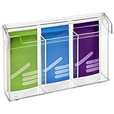 3-Fach DIN Lang Prospektbox/Prospekthalter/Flyerhalter im Hochformat, wetterfest, für Außen, mit Deckel, aus glasklarem Acrylglas - Zeigis®