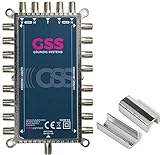 GSS GRUNDIG Systems 5/16 Zero Watt Multischalter - für 1 Satellit & 16 Teilnehmer/Fernseher - Sat Verteiler stromlos, Eco Multiswitch ohne Strom, sparsam Sat-Multiswitch - HD +