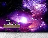 Fototapete 3d Effekt Tapeten Lila Sternenhimmel Tapete Wandtapete Wand Dekoration Schlafzimmer Wohnzimmer Wandbilder Wallpaper Wanddeko 400x280