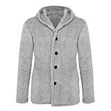 Hirolan Herren fleece jacket Kapuzenjacke Sweatjacke Hoodie Herbst Winter neue Hooded Pure-Colour locker lässige Plüschjacke outdoor pullover lauschig