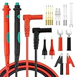 Messleitungen für Multimeter, Krokodilklemmen mit Kabel, Testsonde und Testverlängerung , Prüfkabel Set, messspitzen, KAIWEETS KET011 Multimeter Zubehör Set 16PCS