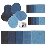 Patches zum Aufbügeln Set - Jeans Bügelflicken，Flicken zum Aufbügeln Jeans Denim Baumwolle Patches für Kleidung Reparatur (21PCS)