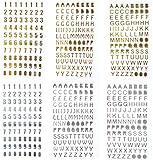 TAFLY Golden Silbrig Aufkleber 26 Alphabet 0-9 Ziffern DIY Geburtstag Scrapbooking Aufkleber Sticker 6 B