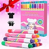 YUHENGLE Haarkreide, Haar Colorationen, 10 Farben Haarkreide Temporäre Haarfarbe, Colorful Professional Waxy-Mehrere Farboptionen-für Karneval, Party, Weihnachten Halloween Geburtstag