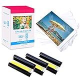 MarkField Kompatible Fotopapier Ersatz für Canon Selphy KP-108IN / 3x KP-36IN, für cp cp1000 cp1200 cp1300 cp910, 18 Blatt x 6 Packungen 108 Papier / 3 Patrone Tinte, 148 x 100