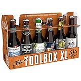 Kalea Toolbox XL, 12 Biere von Privatbrauereien aus Deutschland, lustiges Geschenk mit Bier für Männer und Handwerk