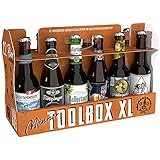 Kalea Toolbox XL, 12 Biere von Privatbrauereien aus Deutschland, lustiges Geschenk mit Bier für Männer und Handwerk