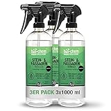 bio-chem | Stein- und Fassadenreiniger 10-Fach Vollkonzentrat extra-stark | Moosentferner, Grünbelagentferner, Steinreiniger, Außenanlagenreiniger, Dachreiniger, Terrassenreiniger | 3X 750