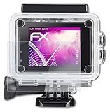 atFoliX Glasfolie kompatibel mit IceFox Action Cam 4k I5 Panzerfolie, 9H Hybrid-Glass FX Schutzpanzer F