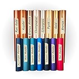 D006 Plotterfolien Vinyl DIN A4 Vinylfolie Oracal 951 glänzend Metallic Gold Premium perfekt zum Plotten Bastelfolie Klebefolien selbstklebend (704 Schwarz Metallic, 1 x DIN A4)