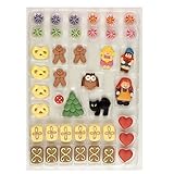 Günthart Hexenhaus Figuren für ein Lebkuchenhaus | Knusperhaus | Zuckerfiguren | 41 Teile Set | GELB