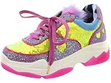 Irregular Choice Damen Plateau-Sneaker Walk The Walk 4514-03A Lilac-Multi (39 EU, Lilac)