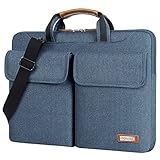 DOMISO 17-17.3 Zoll Laptoptasche Schultertasche Wasserdicht Laptophülle mit Verstellbarer Schultergurt und Griff Aktentasche Handtasche, B