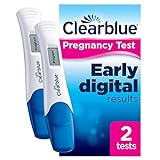 Clearblue Schwangerschaftstest, digitale Früherkennung, digitale Ergebnisse 5 Tage früh, 2 digitale T