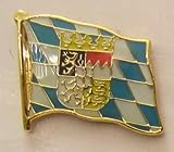 Buddel-Bini Versand Pin Anstecker Flagge Fahne Bayern mit Löwen Wappen Raute Landesflagge Flaggenpin Badge Button Flaggen Clip Ansteck