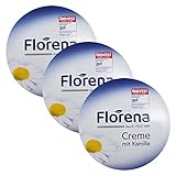 3er Pack Florena Creme mit Kamille (3 x 150 ml) Hautcreme Gesichtscreme Pflegecreme Gesichtspfleg