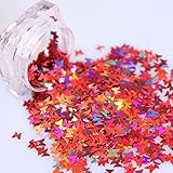 1 Box Holographische Nagel Glitter Schmetterlingsform 3D Flocken Funkelnde Bunte Pailletten Pailletten Polnische Maniküre Nägel Kunst Dekoration-RKBF-9