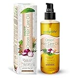 Aadya Life Zwiebelhaarpflegeöl 200 ml || Für wunderschönes, gesundes, glänzendes langes Haar || veredelt mit Sägepalme, Schwarzsamen- & Arganöl (1 x 200 ml)