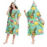 Surf Poncho Herren und Damen, BTONGE Umziehhilfe Strand Microfaser Badeponcho Strandtuch mit Kapuze Duschtuch Poncho Handtuch für Erwachsene Schwimmen Surfing Strand Tauchen B