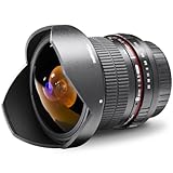 Walimex pro 18704 Pro 8 mm 1:3,5 DSLR Fish-Eye II Objektiv (für Sony Alpha Objektivbajonett, mit abnehmbarer Gegenlichtblende) schw