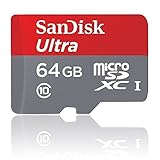 SanDisk Ultra Android microSDXC 64GB bis zu 80 MB/Sek, Class 10 Speicherkarte + SD-Adapter FF