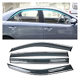 ZJIALENB Auto Autofenster Regenschutz Autofenster Sun Rain Shield Shelter Protector Cover Zubehör Für KIA Forte 2009-2017 Fenster Deflek