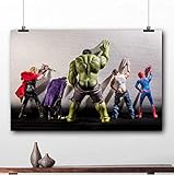 Gerahmte Malerei Hulk Thor Joker Spider Man Marvel Superhelden Poster Leinwanddrucke Wandkunst 40X60C