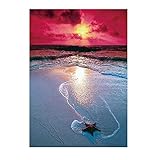 DIY 5D Diamant Malerei Set Bohren voll Mondbaum Küstenlandschaft Bild Diamond Painting Crystal Strass Diamant gemälde Stickerei Kreuzstich Arts Craft Perfekt für Wand Decor Platz Drill 80x120