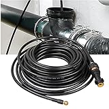 DRSFF Rohrreinigungsschlauch 10m 180bar 60°C Rohrreinigungsset für Kärcher Anschluss Bajonett Rohrreiniger inkl. Adapter Professional für Hochdruckreiniger(10m)