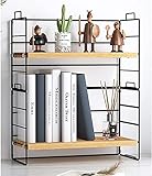 Chenhan Regal für Bücher Speicherregal Stand 3-Regal-Desktop-Bücherregal-Tablett-Bücherregal-Schreibtisch-Speicher-Organizer-Display-Regal-Rack for Büro-Startseite Buchstützen Ausstellung