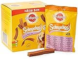 Pedigree Schmackos Mega Pack - Leckerlis Multipack mit Rind, Lamm und Geflügelgeschmack, 110 Streifen, 790 g