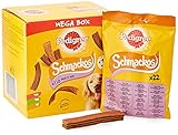 Pedigree Schmackos Mega Pack - Leckerlis Multipack mit Rind, Lamm und Geflügelgeschmack, 110 Streifen, 790 g