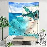 YYRAIN Nordic Polyester Home Wall Art Einfache Mode Atmosphäre Wohnzimmer Schlafzimmer Wandbehang Bankett Bar Wand Hintergrund Tuch Multifunktionales Strandtuch 91x59 Inch[230x150cm]