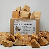 Landree® Kirsche BBQ-Grillholz 3,5KG - Wood Chunks Natural-Fire -(saubere) Alternative zu Kohle oder Brik