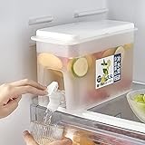 Holyfly Getränkespender mit Zapfhahn 3.5,Wasserspender für Kühlschrank mit Zapfhahn, Schlanker Kühlschrank-Wasserspender mit Wasserhahn, Getränkespender Kalter Wasserkocher für kalte Getränk
