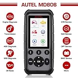 Autel MD806 obd2 Diagnosegerät, vollständig EOBD Funktion und Vier System Diagnosen(ABS，Motor,Getriebe,SRS),Öl,SAS,BMS Reset Funktion,Drosselflügel Regeln und Filtergeneration(DPF)